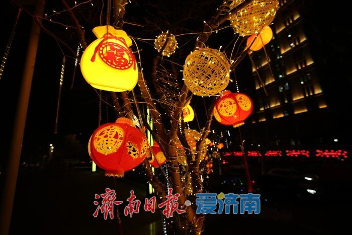 “泉”在济南过大年｜济南街头巷尾花灯点燃新春年味