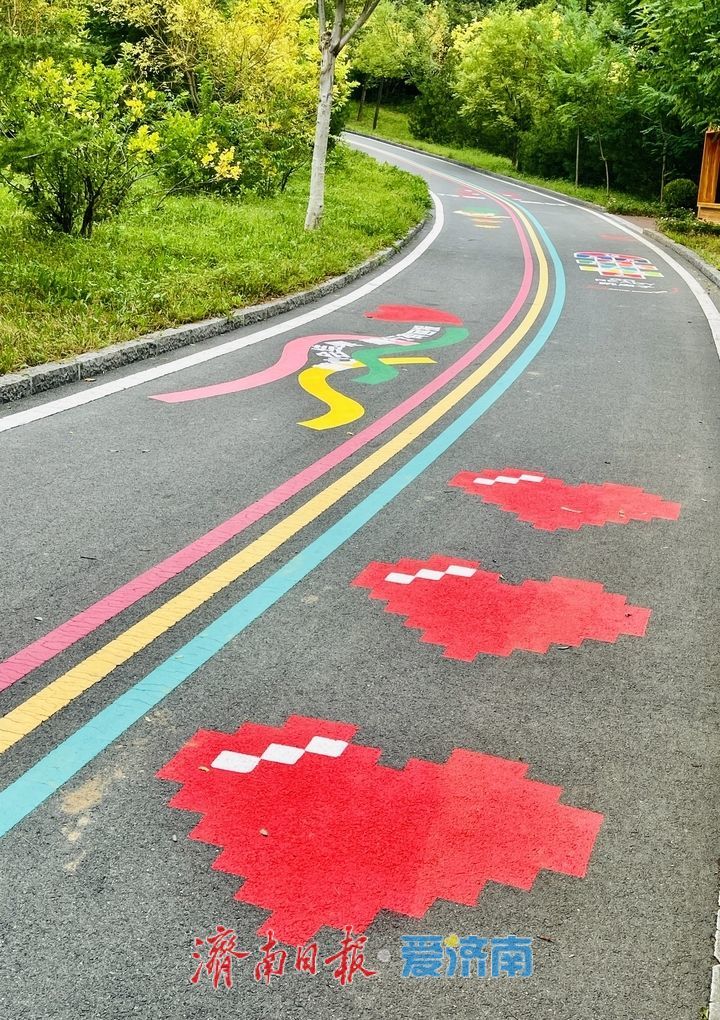 佛慧山彩绘跑道走红，演绎济南“山在城中”的宜居浪漫