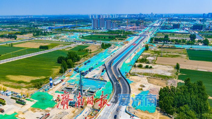 济南黄河大道二期：串联跨黄通道 织密起步区“三横七纵”路网