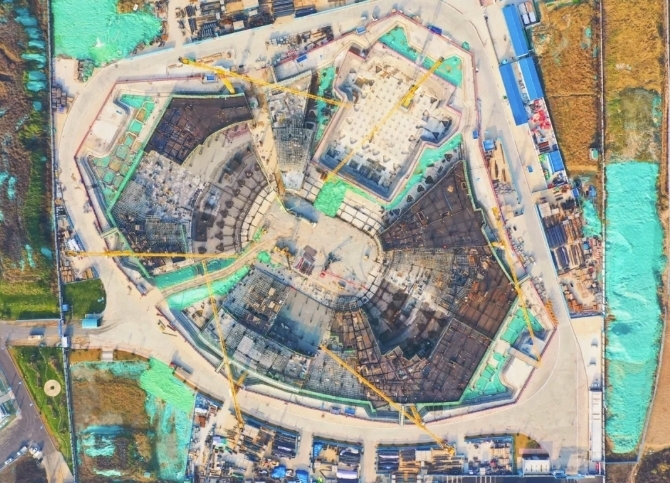 项目强省会｜济南黄河体育中心体育馆项目首吊成功