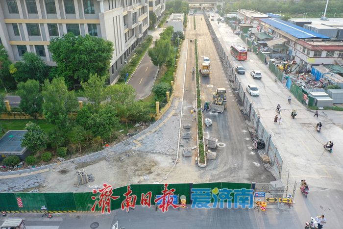济南聊城路关键段半封闭施工，修通后周边居民出行大利好
