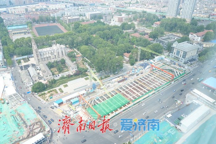 项目强省会｜济南轨道交通7号线洪楼广场站建设持续推进
