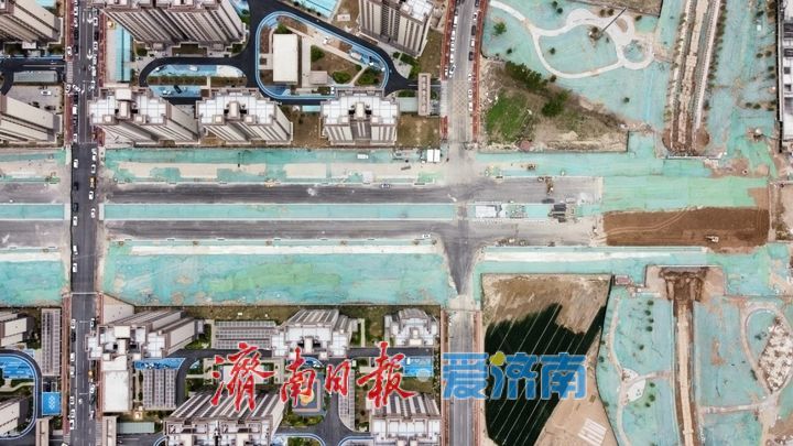 起步区黄河大道二期二标段施工全面加速推进