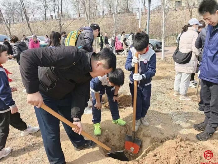 植绿·护绿——济南市经十一路小学四（7）中队开展实践活动
