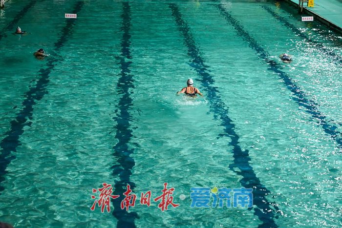 一年四季 泉在济南丨泉畔夜泳 绘就泉城冬日别样景