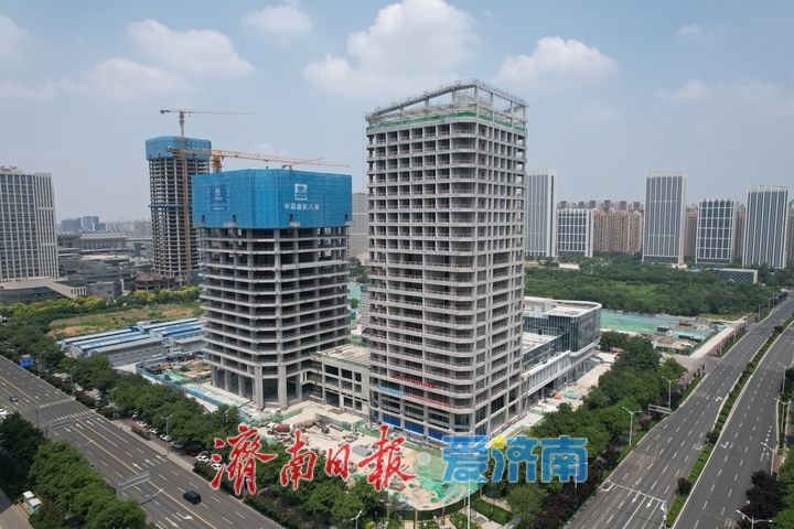 济南西客站中轴线B-3地块项目建设提速 城市综合体雏形显现