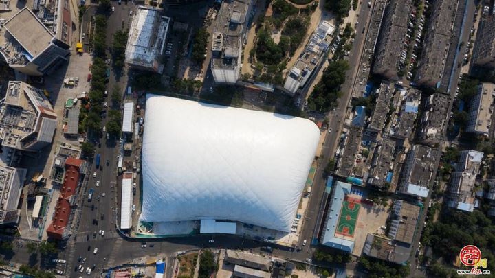 洪楼“大白”气膜拆除 洪楼1905项目地下结构工程按期高质量完成