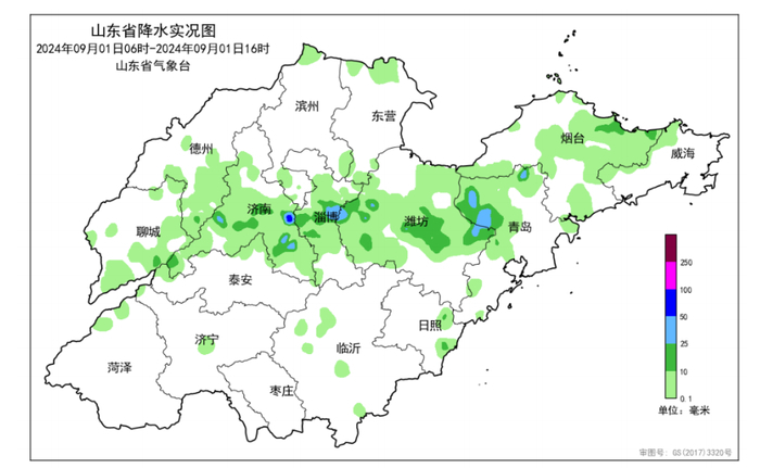 下周济南气温有下降，4日夜间到5日白天有雷阵雨