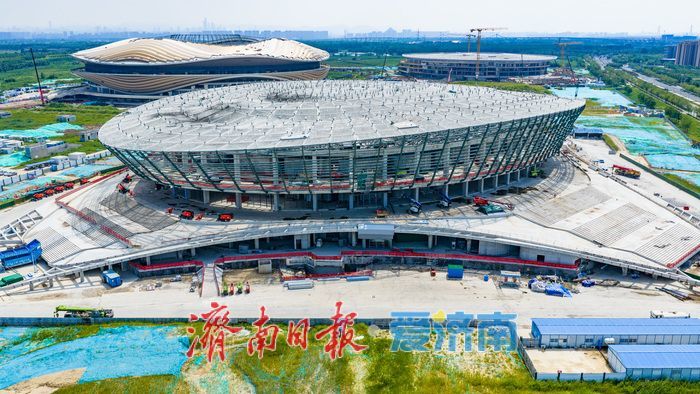 造型彰显黄河意蕴 济南黄河体育中心体育馆加速打造城市文体新地标