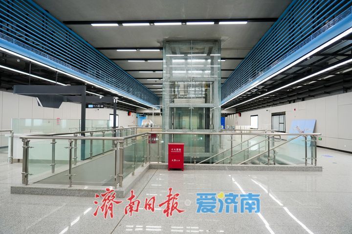 泉韵、茶香、绿意共绘出行新景，济南轨交6号线西段新站“露真容”