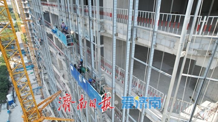 210米济南西部“第一高”建设持续推进