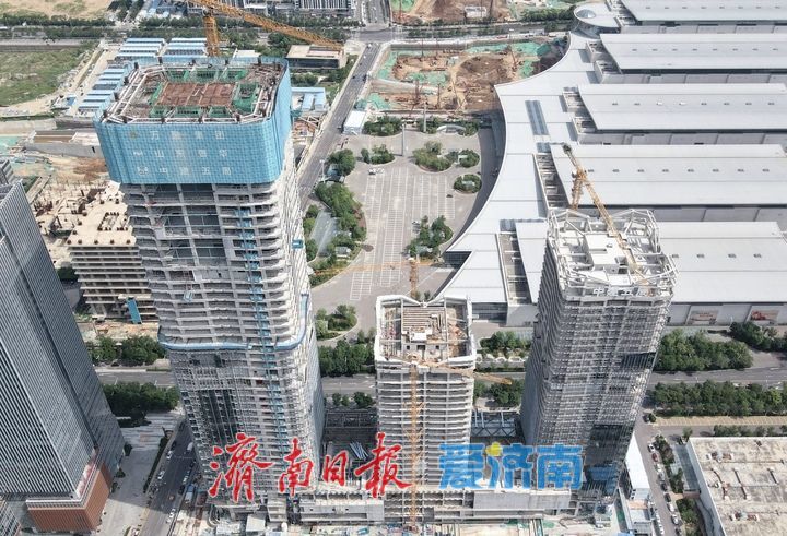 济南西部城区在建“第一高”稳步推进