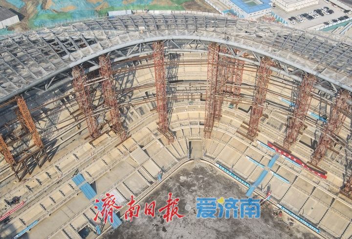 项目强省会｜济南黄河体育中心足球场项目展雄姿