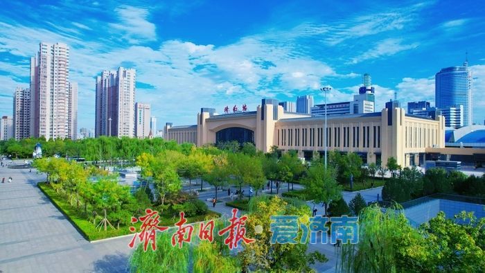 今日亮相！航拍镜头下的济南站北站房，解锁城市门户新风景