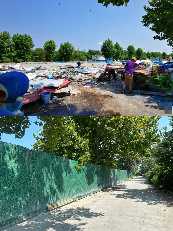 济南百里黄河风景区大堤存垃圾处理厂？记者实地探访系此前拆除的游乐场，土地已收回