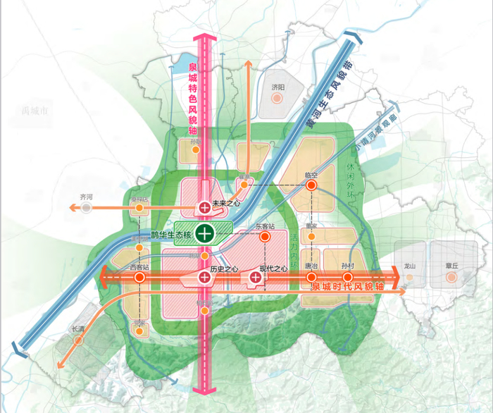 “百里”泉城特色风貌轴来了，黄河边或打造万顷“鹊华圣境”核心区