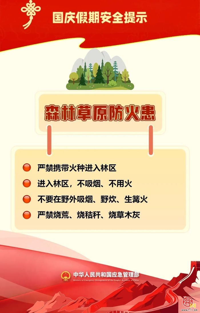 国庆假期安全提示：这些安全风险不容忽视