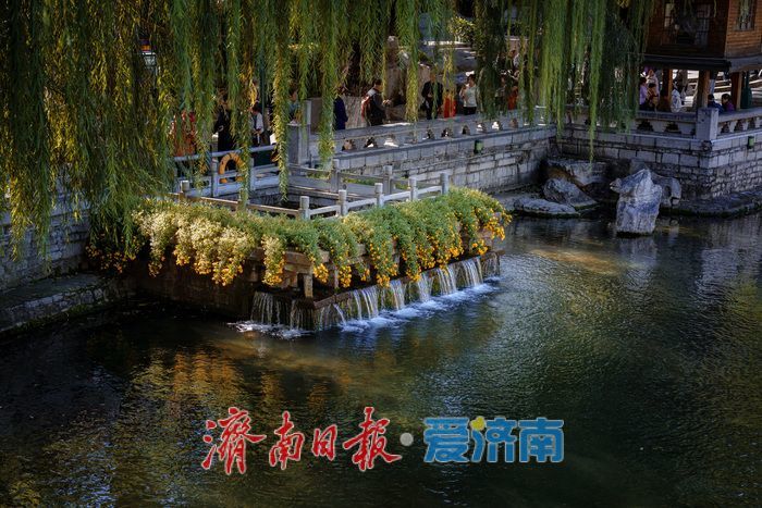 济南黑虎泉畔：秋日赏泉正当时，市民尽享泉水魅力