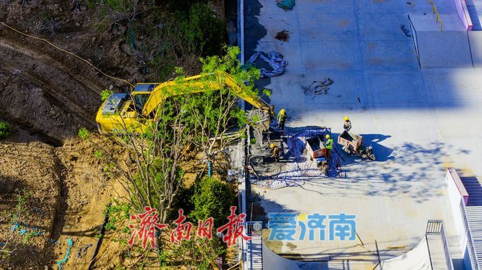 济南西客站运动公园加速建设，滑板场地成型