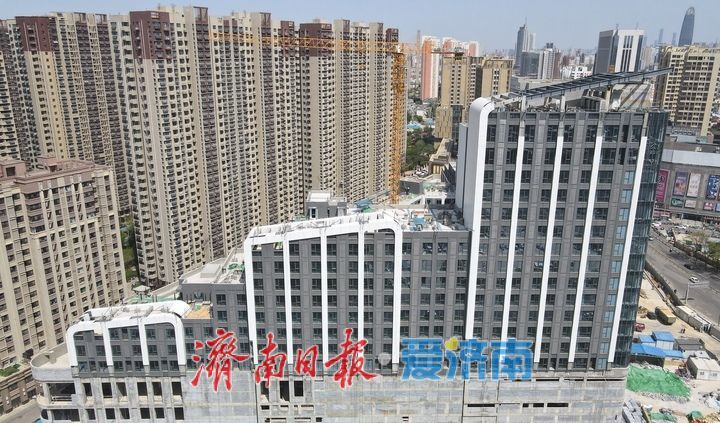 项目强省会｜济南老商埠首座大型TOD项目进入外立面装饰阶段