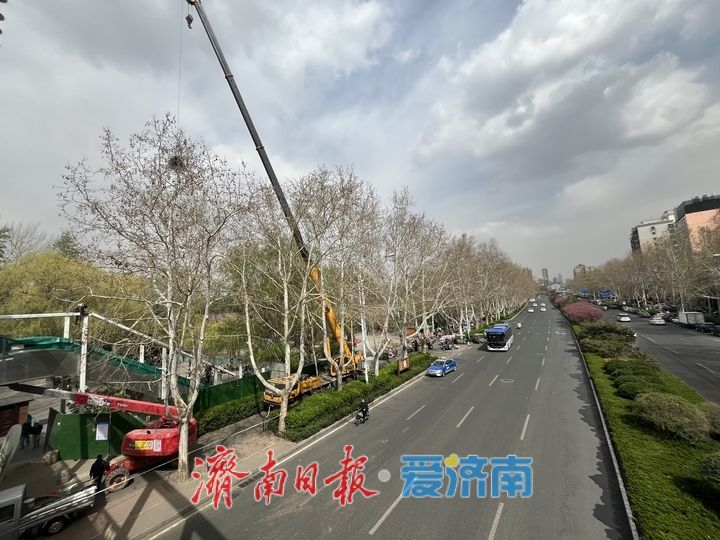 一周后完工，济南森林公园南门天桥电梯即将重新启用