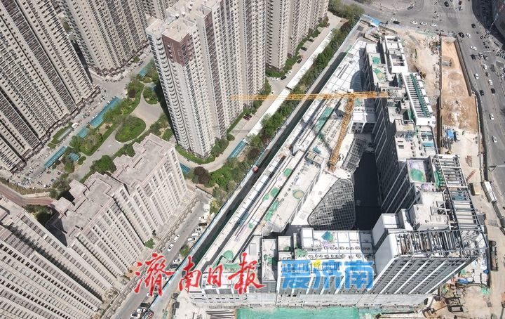 项目强省会｜济南老商埠首座大型TOD项目进入外立面装饰阶段