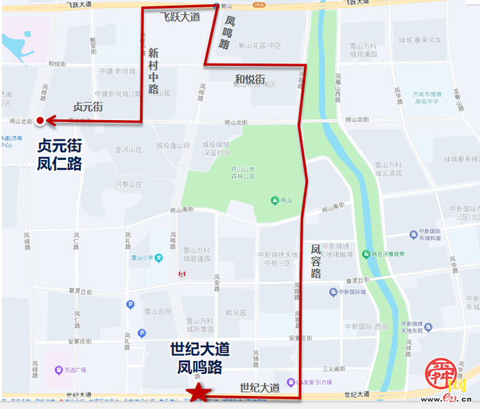 9月29日起，济南M3路优化调整部分运行路段