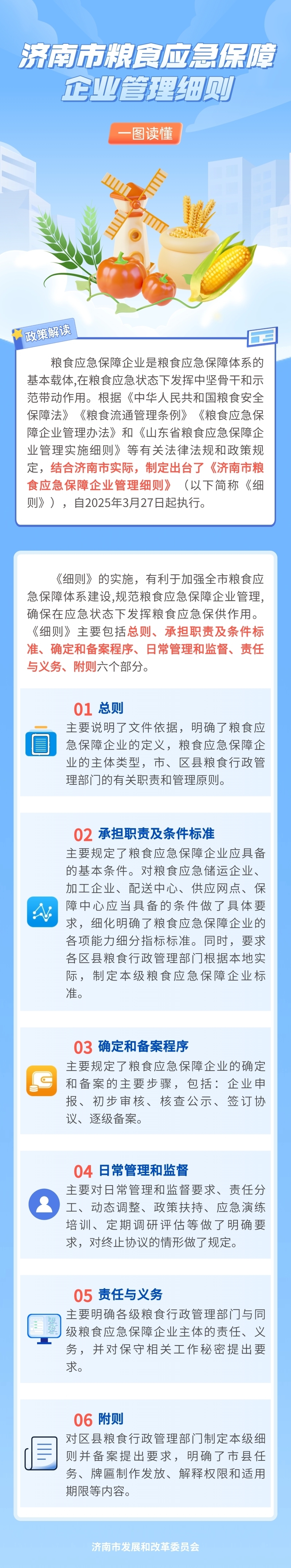 一图读懂《济南市粮食应急保障企业管理细则》