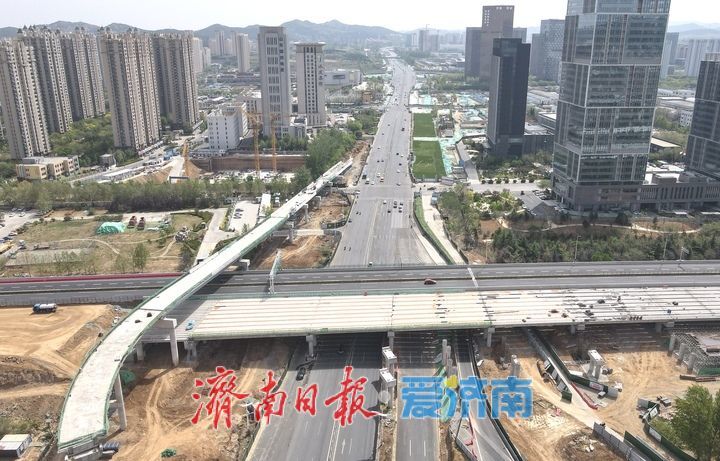 项目强省会｜济南邢村立交新建西侧桥体成功上跨经十路
