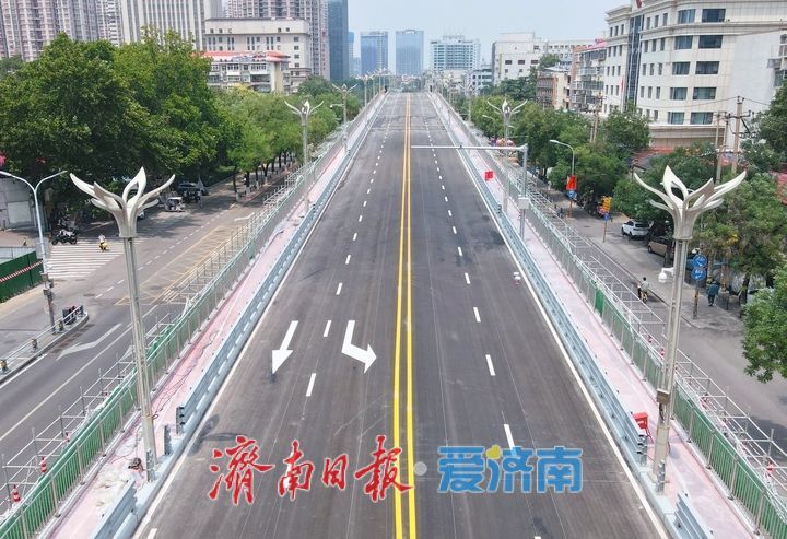 本周六零时通车！济南纬二路跨铁路天桥桥上路段改造完工