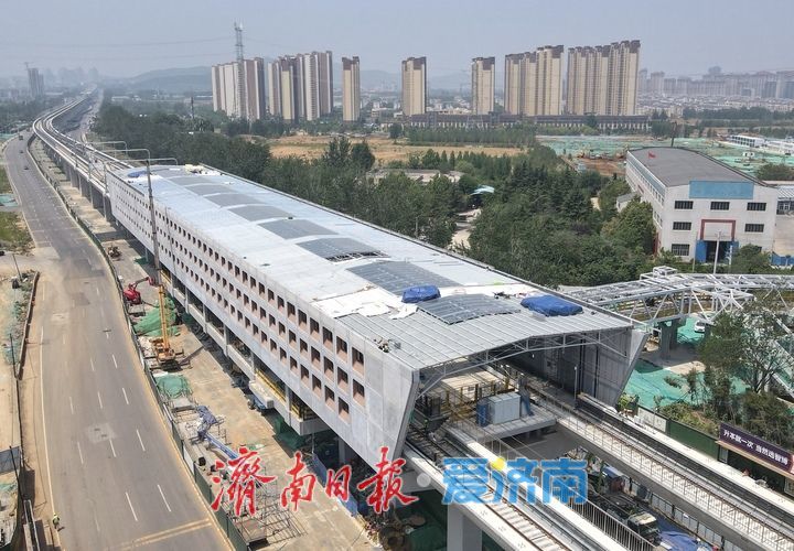 济南轨交8号线高架车站GRC幕墙拼装完成