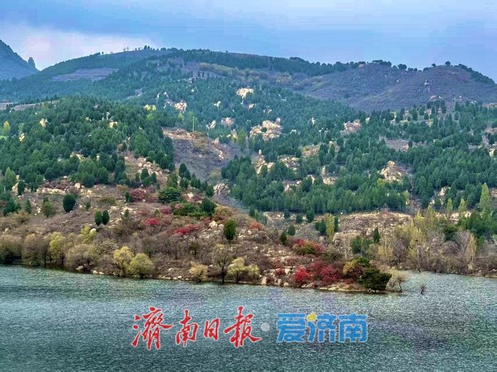 碧水映丹枫，黄巢水库秋意浓