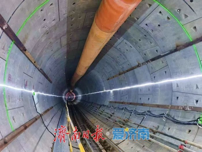 济南轨道交通7号线西周家庄停车场出场线贯通，全线22座车站封顶