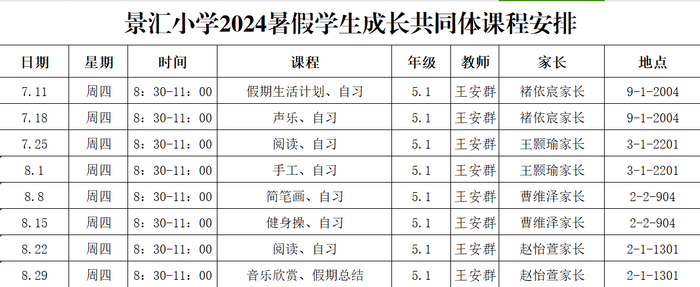 “共同”奋进，快乐“成长” 景汇小学构建暑期“学生成长共同体”