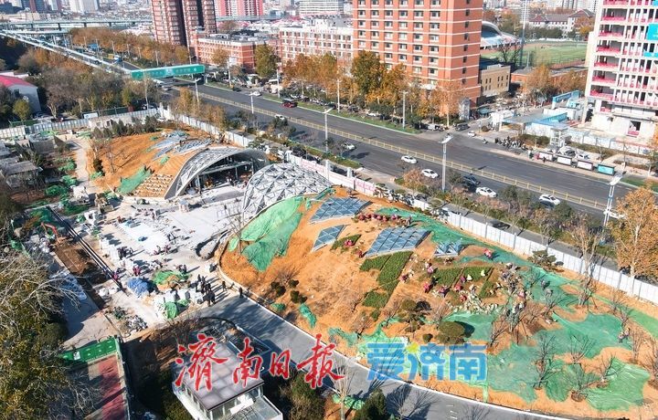 覆土完成，济南轨交4号线“最浅车站”打造泉城新风景