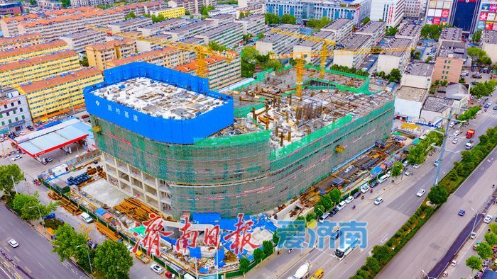 济南天桥万融广场加速建设 黄河南岸TOD新地标初展雄姿