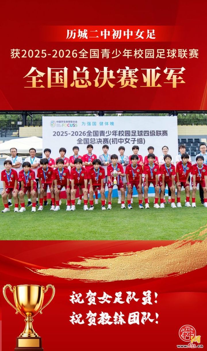 历城二中初中女足夺全国亚军 一校三队齐获全国奖项创校园足球纪录
