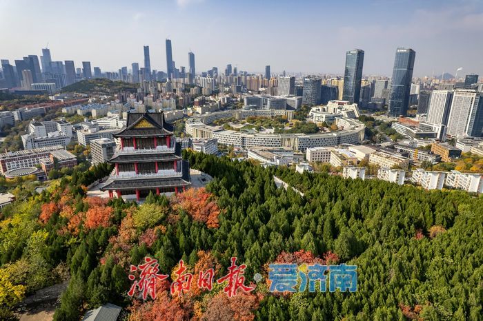 秋色正浓，济南大山坡公园变身“城市调色盘”