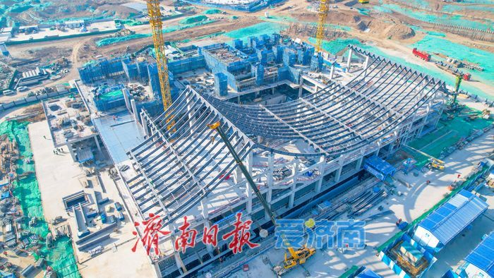 济南鹊华中和苑雏形初现 主体结构完成80%