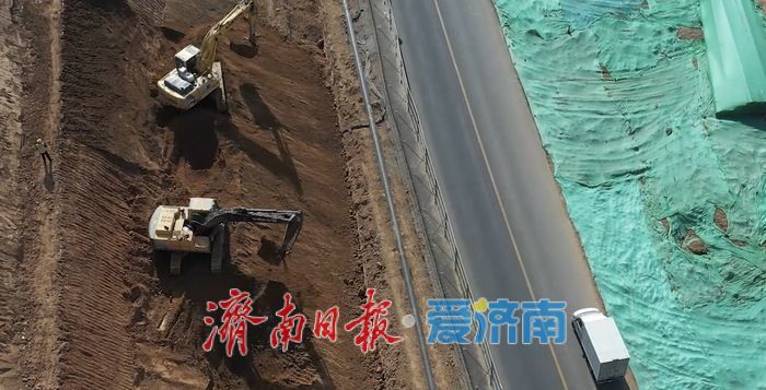 项目强省会｜济南港九路拓宽项目正紧锣密鼓施工