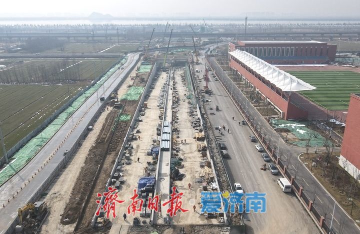 济南黄河济泺路隧道北延工程黄河北岸段建设有序推进