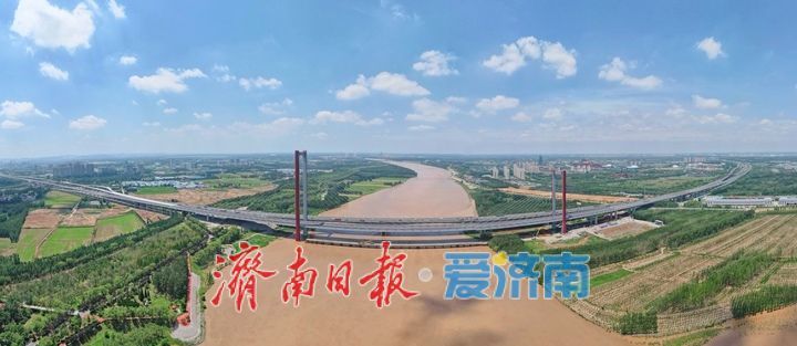 项目强省会｜一桥横亘跨南北，京台高速黄河特大桥展现雄姿