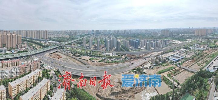 济南奥体西路北延项目实现“牵手”，这两段道路连通
