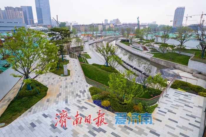 一年四季 泉在济南丨全福河滨水景观带静待开放，济南春日踏青再添新景