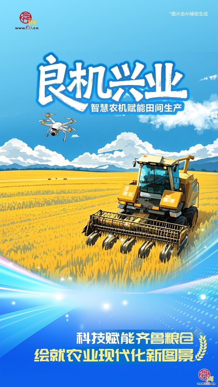 主题海报丨科技赋能齐鲁粮仓 绘就农业现代化新图景