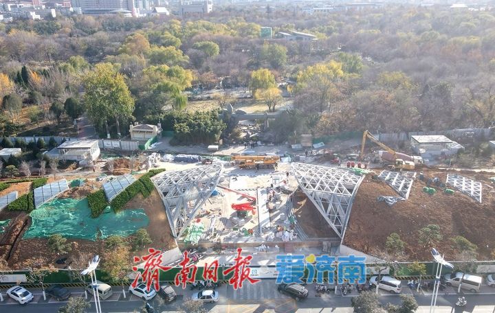 项目强省会｜拱形结构“挑起”绿意盎然，济南轨交4号线“最浅车站”打造诗意泉城新风景