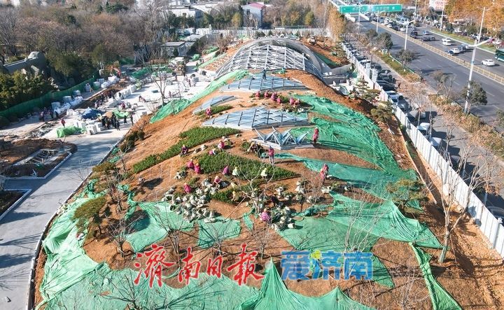 覆土完成，济南轨交4号线“最浅车站”打造泉城新风景