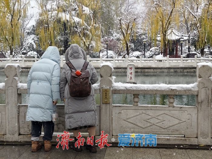 一年四季 泉在济南丨济南珍珠泉银装素裹更显灵动