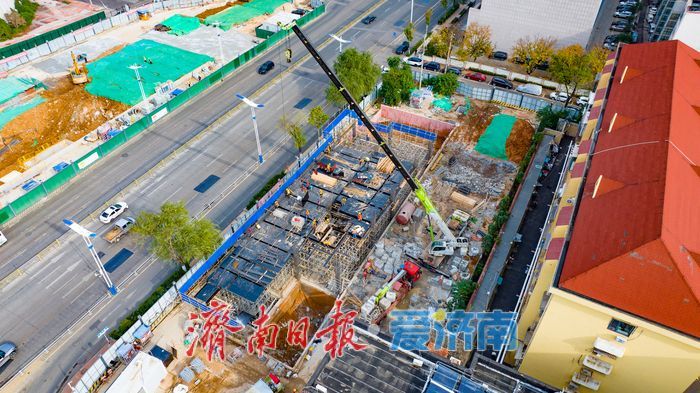 项目强省会｜八一立交桥站进入最后冲刺阶段，济南地铁4号线“最深”车站攻坚告捷