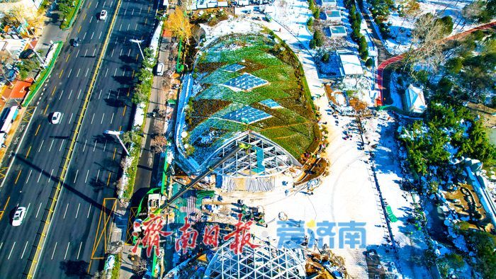 穹顶披绿衣 地铁融公园 济南地铁4号线泉城公园站打造生态新地标